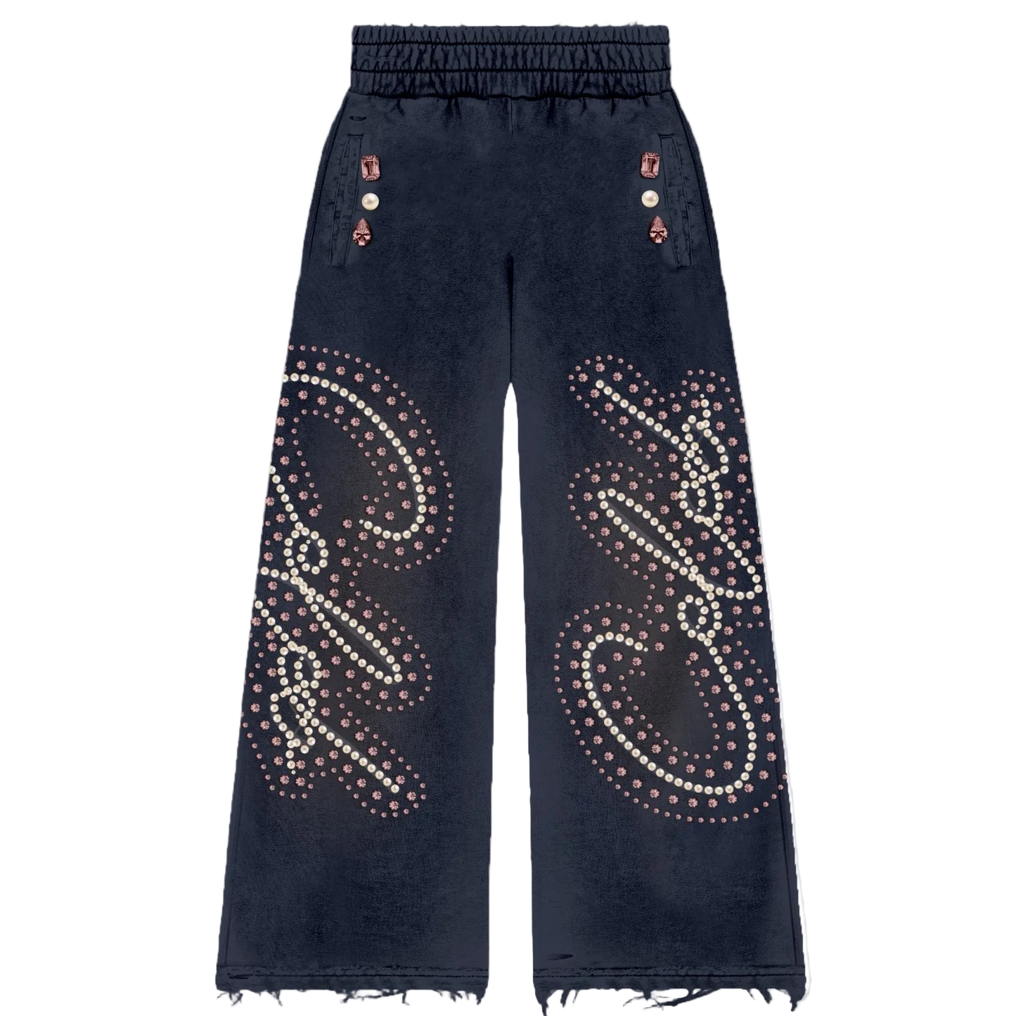 CELEB “ Navy Blue “ flare 2 pc set