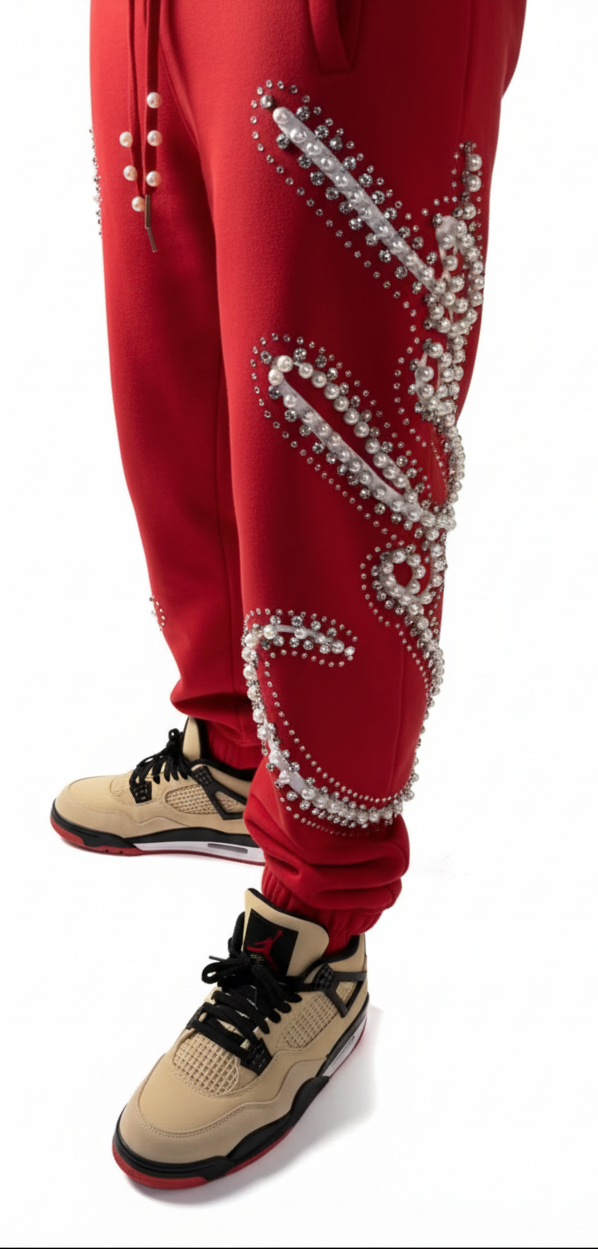 CELEB " CHERRY " RED PANTS