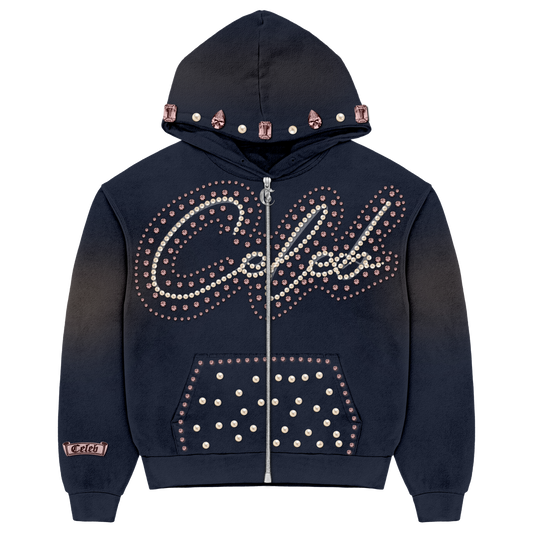 CELEB “ Navy Blue “ flare 2 pc set
