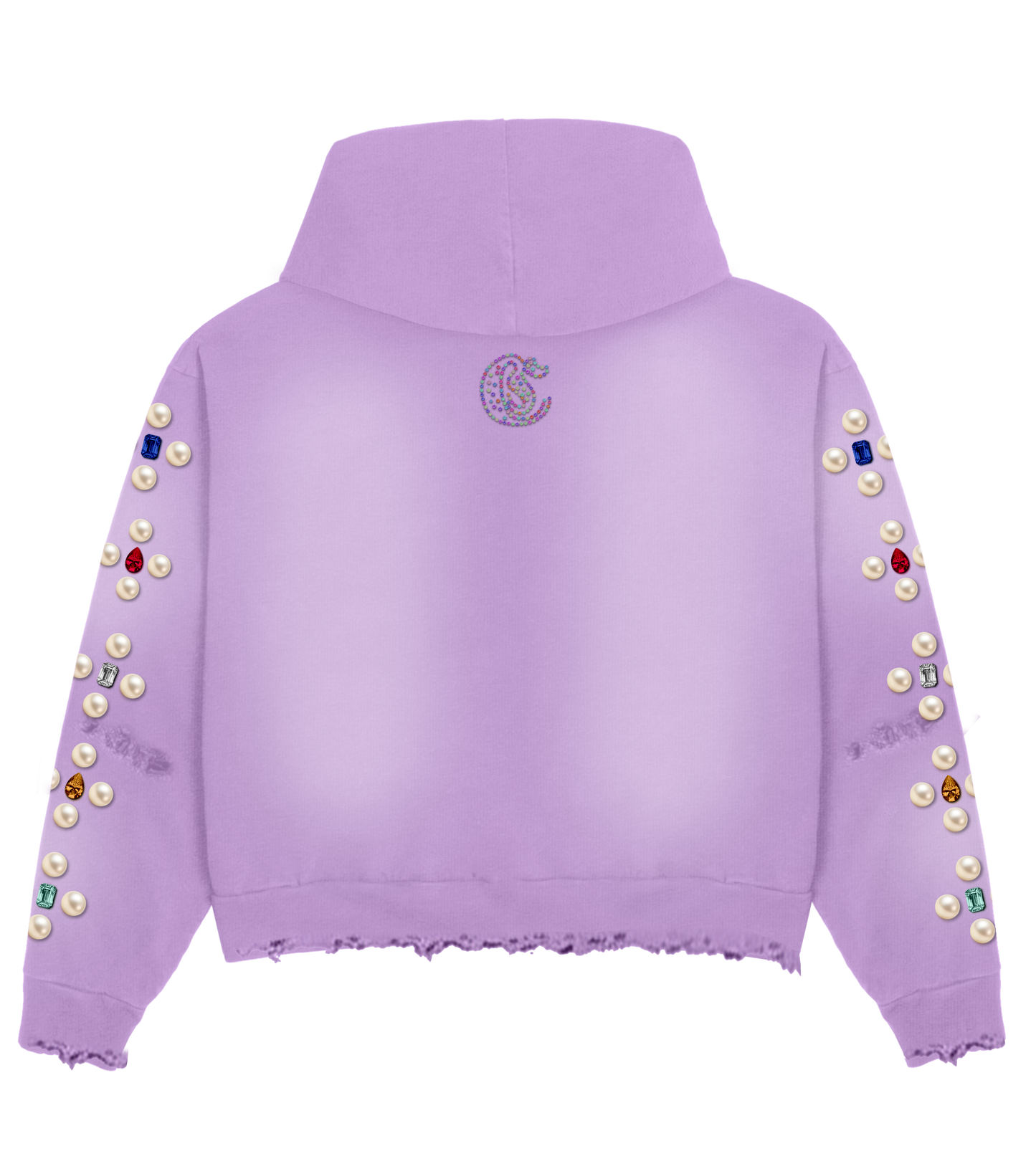 Celeb " Lavender FOREVER " distressed short set