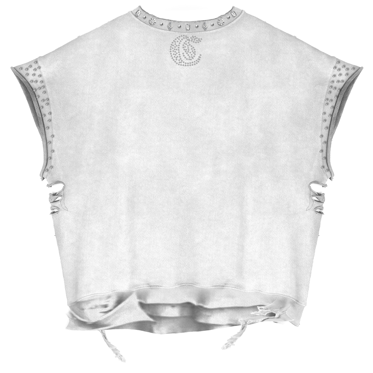 Celeb " SPECIAL ED " Half Sleeve Tee ( Pearl & rhinestone )