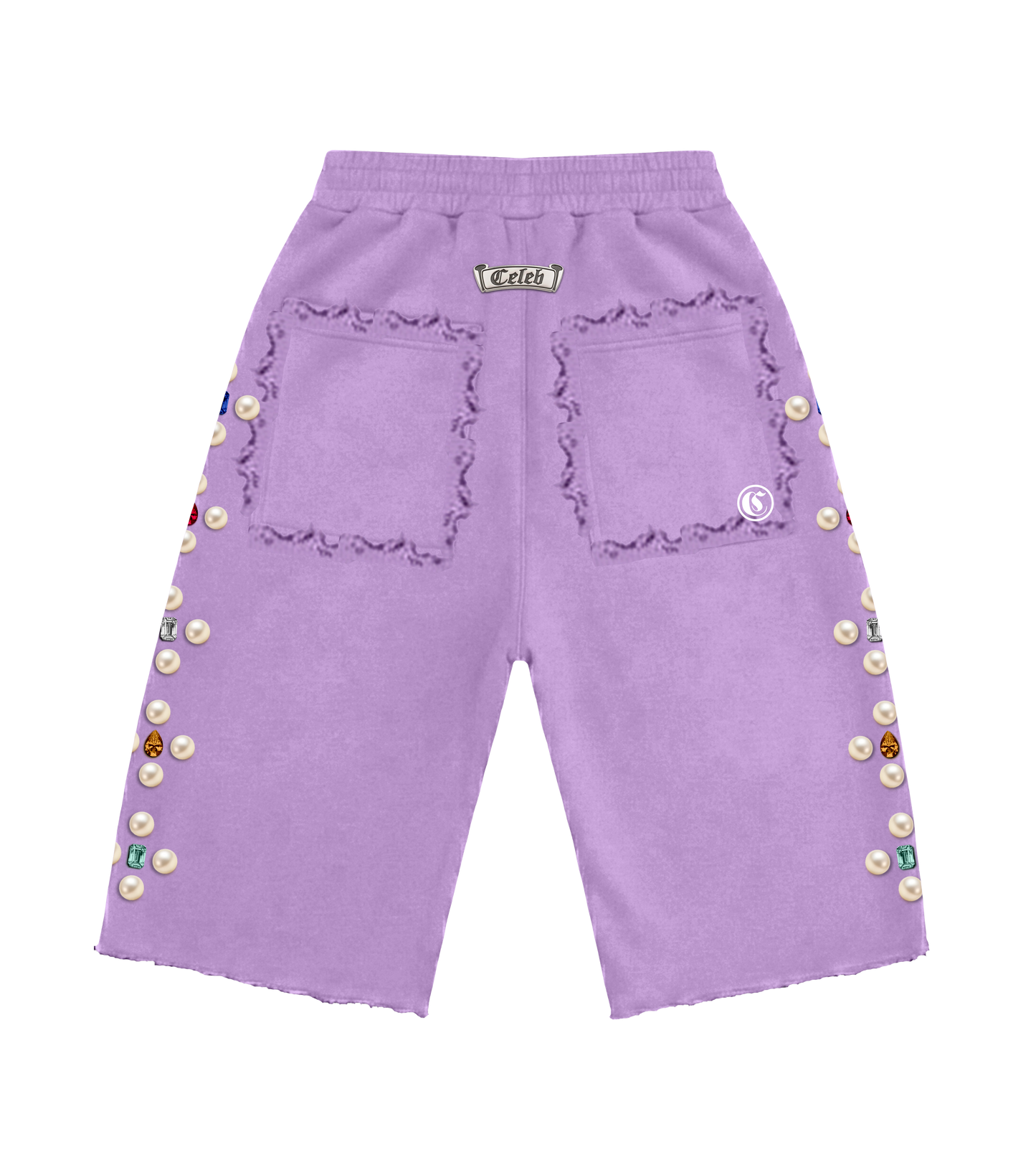 Celeb " Lavender FOREVER " distressed short set