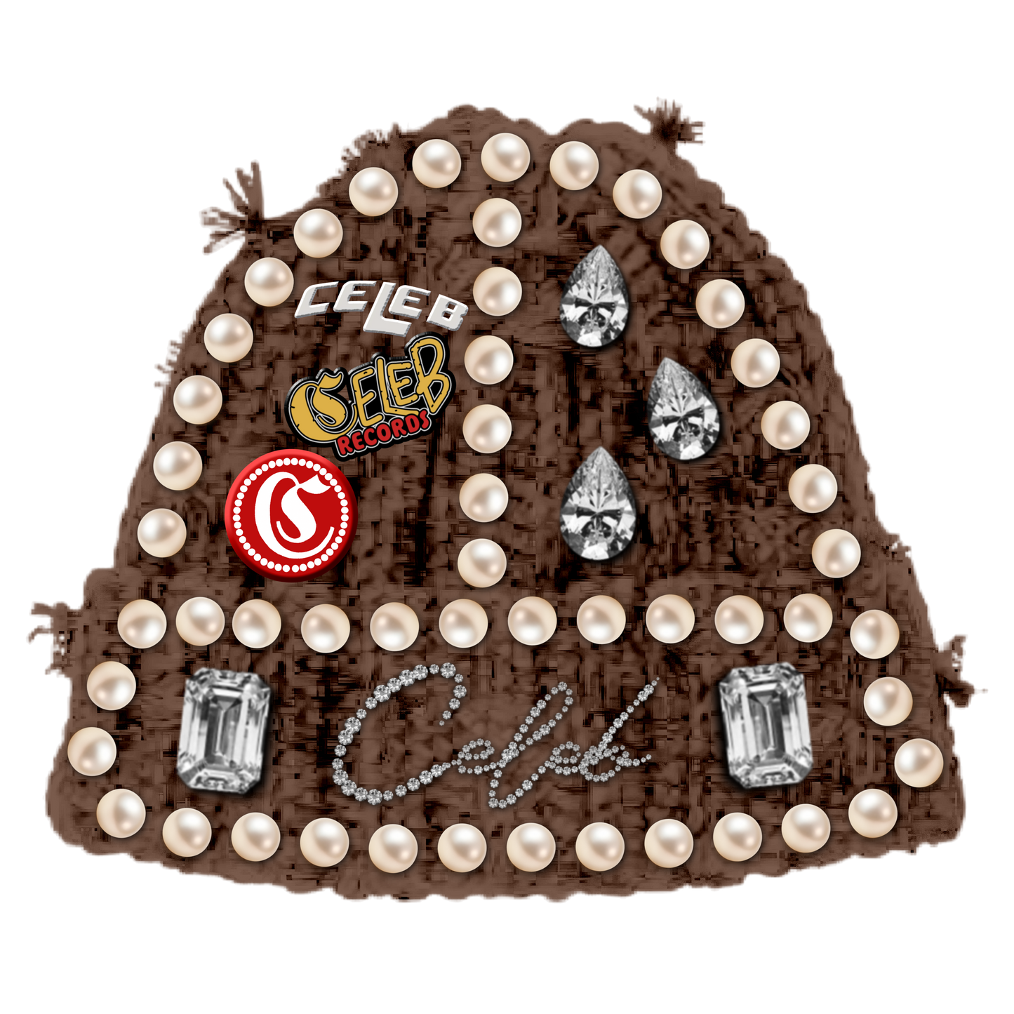 CELEB " BROWN PEARL " BEANIE